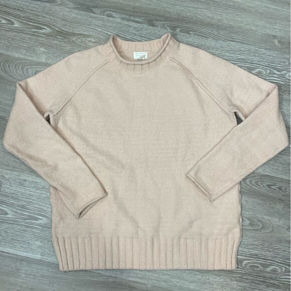 CASLON Light Peach Pink Mockneck Knit Sweater Classic Fit - Picture 1 of 6